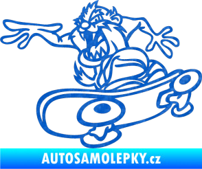 Samolepka Tazman skate levá 3D karbon modrý