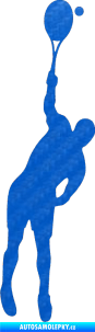 Samolepka Tenista 006 levá 3D karbon modrý