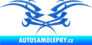 Samolepka Tetování 082 3D karbon modrý