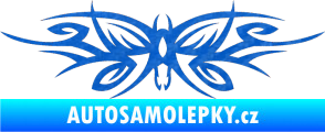 Samolepka Tetování 111 motýl 3D karbon modrý