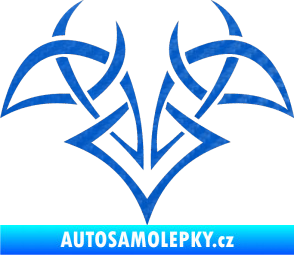 Samolepka Tetování 124 3D karbon modrý