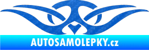 Samolepka Tetování 128 3D karbon modrý