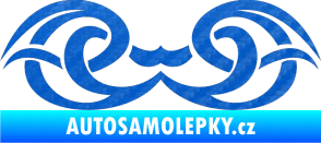 Samolepka Tetování 137 3D karbon modrý