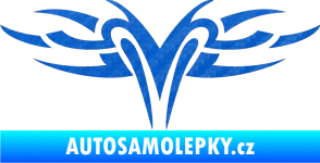 Samolepka Tetování 151 3D karbon modrý