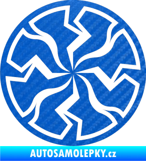 Samolepka Tetování 164 3D karbon modrý