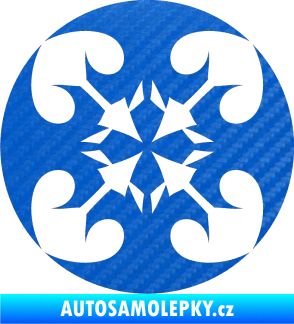 Samolepka Tetování 172 3D karbon modrý