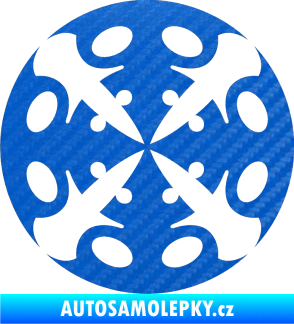 Samolepka Tetování 173 3D karbon modrý