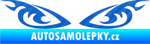 Samolepka Tetování 182 oči 3D karbon modrý