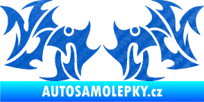 Samolepka Tetování 194 3D karbon modrý