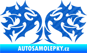 Samolepka Tetování 197 3D karbon modrý