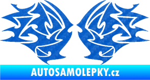 Samolepka Tetování 205 3D karbon modrý