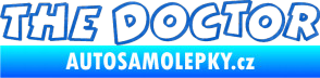 Samolepka The Doctor obrys 3D karbon modrý
