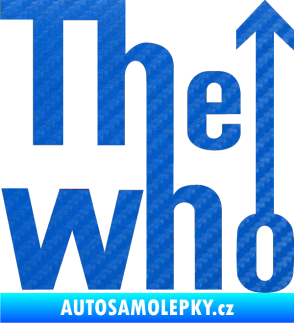 Samolepka The Who 3D karbon modrý