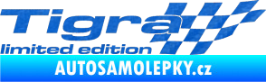 Samolepka Tigra limited edition pravá 3D karbon modrý