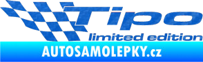 Samolepka Tipo limited edition levá 3D karbon modrý