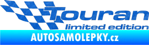 Samolepka Touran limited edition levá 3D karbon modrý