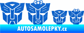 Samolepka Transformers 001 rodinka v autě 3D karbon modrý