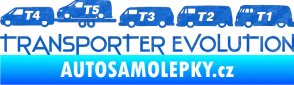 Samolepka Transporter evolution - levá 3D karbon modrý