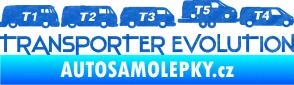 Samolepka Transporter evolution - pravá 3D karbon modrý