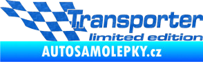 Samolepka Transporter limited edition levá 3D karbon modrý