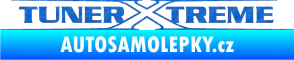 Samolepka Tuner extreme obrys 3D karbon modrý