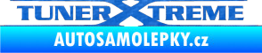 Samolepka Tuner extreme plny 3D karbon modrý