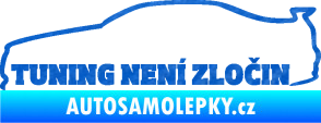 Samolepka Tuning není zločin 001 3D karbon modrý