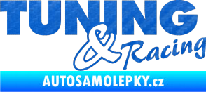 Samolepka Tuning racing 001 3D karbon modrý