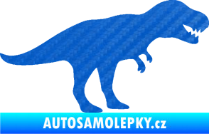 Samolepka Tyrannosaurus Rex 001 pravá 3D karbon modrý