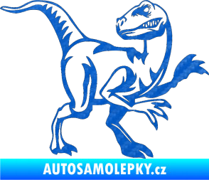 Samolepka Tyrannosaurus Rex 003 pravá 3D karbon modrý