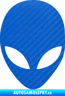 Samolepka UFO 002 3D karbon modrý