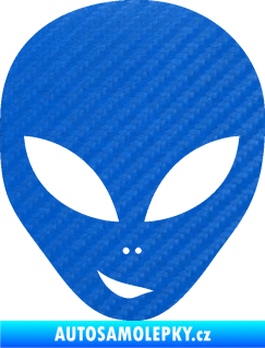 Samolepka UFO 003 levá 3D karbon modrý