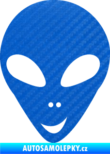 Samolepka UFO 004 levá 3D karbon modrý