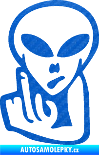 Samolepka UFO 008 levá 3D karbon modrý
