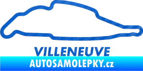 Samolepka Okruh Villeneuve 3D karbon modrý