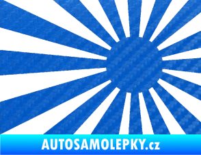 Samolepka Vlajka Japonsko 002 pravá JDM 3D karbon modrý