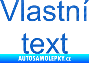 Samolepka Vlastní text - Arial 3D karbon modrý