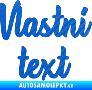 Samolepka Vlastní text - Astonia 3D karbon modrý