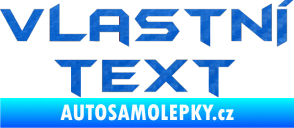 Samolepka Vlastní text - Batman 3D karbon modrý