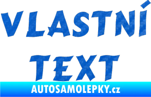 Samolepka Vlastní text - Cancun 3D karbon modrý