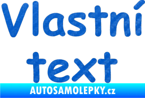 Samolepka Vlastní text - Comic Sans 3D karbon modrý