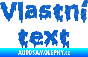Samolepka Vlastní text - Liquidism 3D karbon modrý