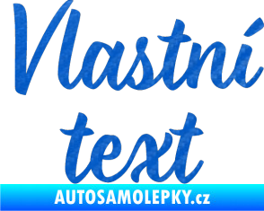Samolepka Vlastní text - Monarda 3D karbon modrý