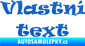 Samolepka Vlastní text - Ravie 3D karbon modrý