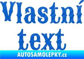 Samolepka Vlastní text - Sancreek 3D karbon modrý