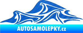 Samolepka Vlny 002 levá moře 3D karbon modrý