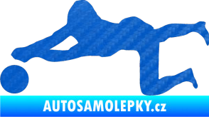 Samolepka Voleybal 008 levá 3D karbon modrý