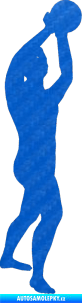 Samolepka Voleybal 012 pravá 3D karbon modrý