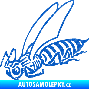 Samolepka Vosa 004 levá 3D karbon modrý