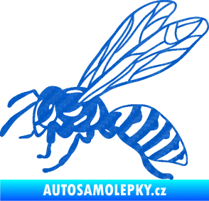 Samolepka Vosa 006 levá 3D karbon modrý